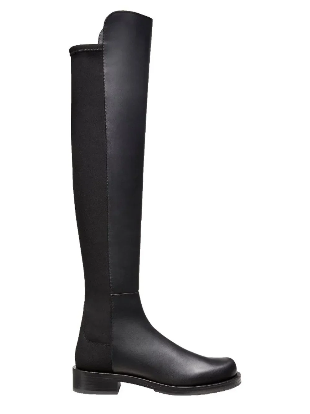 $950 STUART WEITZMAN 5050 BOLD BOOT LEATHER OVER THE KNEE BLACK 7.5 (PD16)